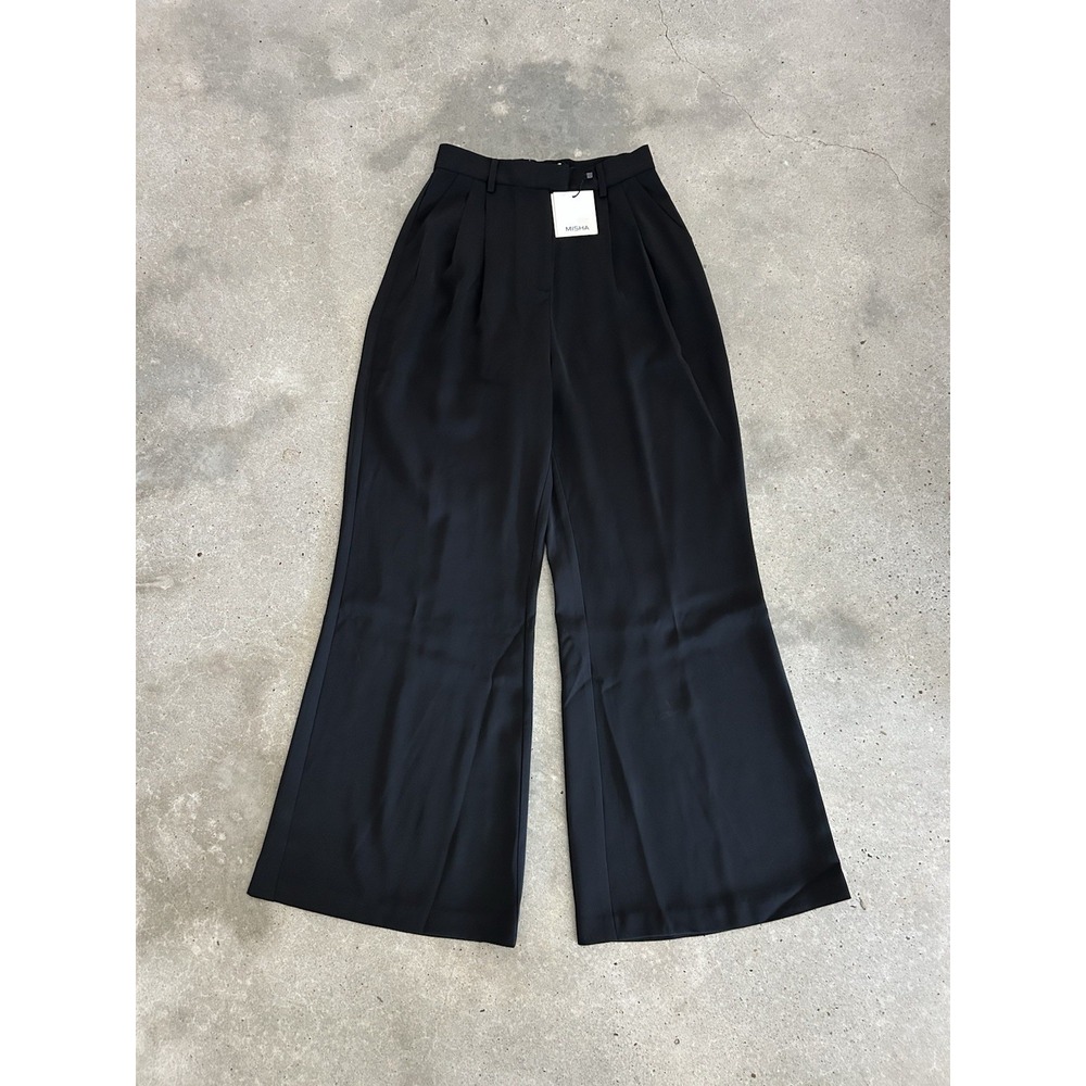 NWT Misha Collection Mabel Wide Leg Pant Sz 4 Black